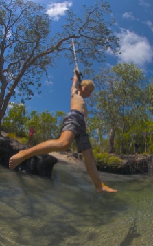 Nolans Brook rope swing action