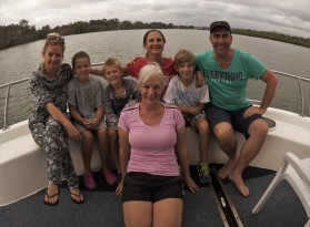 Family time on the houseboat